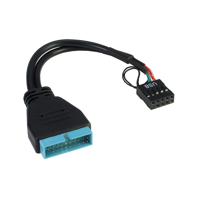 overstroming Morse code Gewend aan Inter-Tech Adapter USB USB 3.0 auf USB 2.0 9Pin