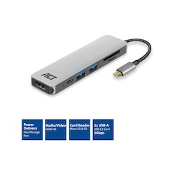 ACT Hub USB-C naar HDMI,...