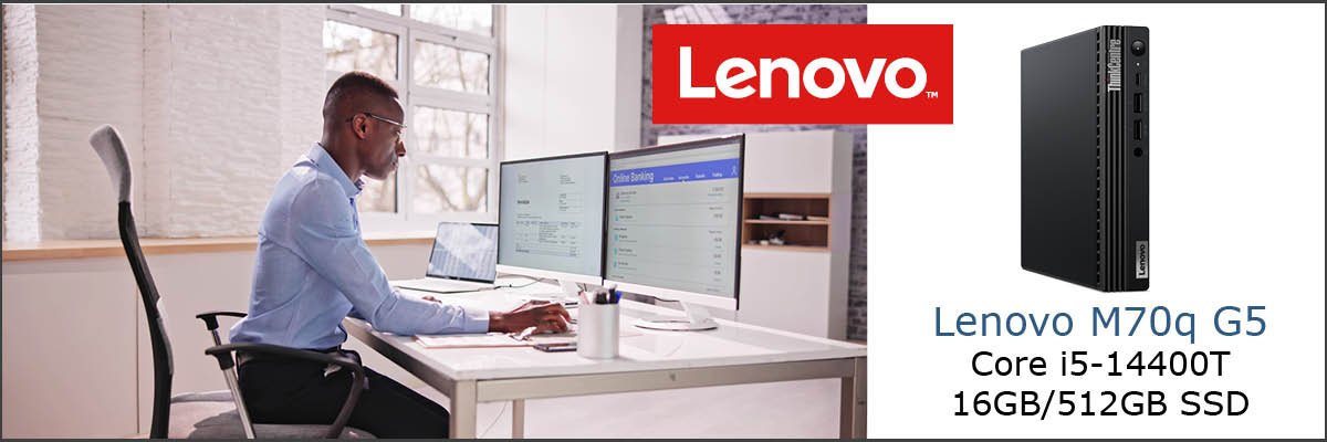 Lenovo M70q Core i5-14400T 16GB 500GB SSD Windows 11 Pro